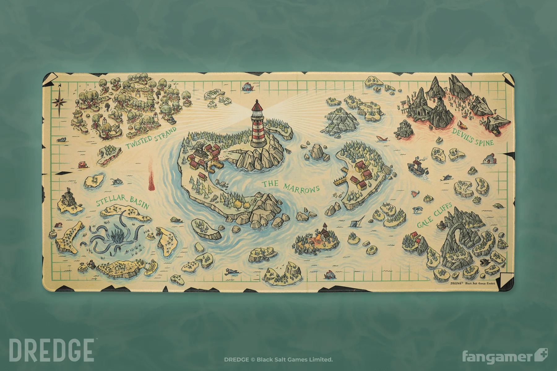 Fisherman's Map Desk Mat - Image 3