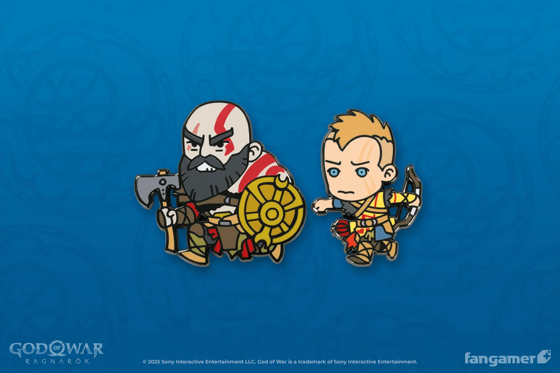 Kratos and Atreus Chibi Pin Set - Image 3